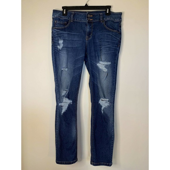 REFUGE Denim Blue Jeans Slim Skinny - Picture 2 of 5
